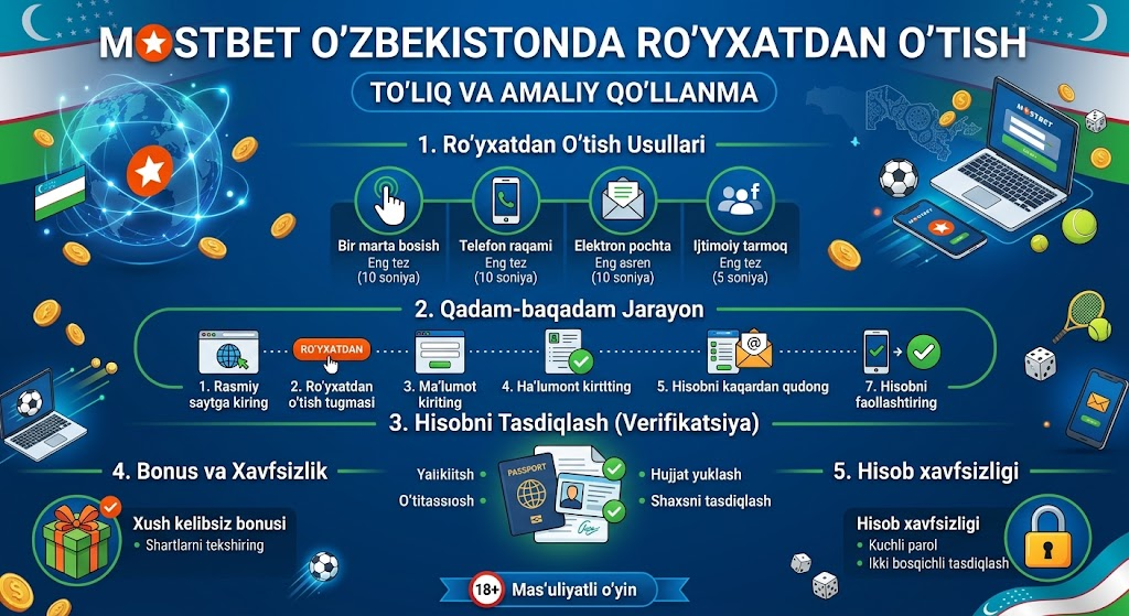 Mostbet O’zbekistonda Ro’yxatdan O’tish: To’liq va Amaliy Qo’llanma